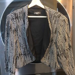 Shrug/ Cropped jacket: black and white plus some silver 24 W